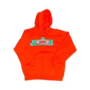 Justin Bieber Justice World Tour Orange Hoodie Unisex Size M Pullover